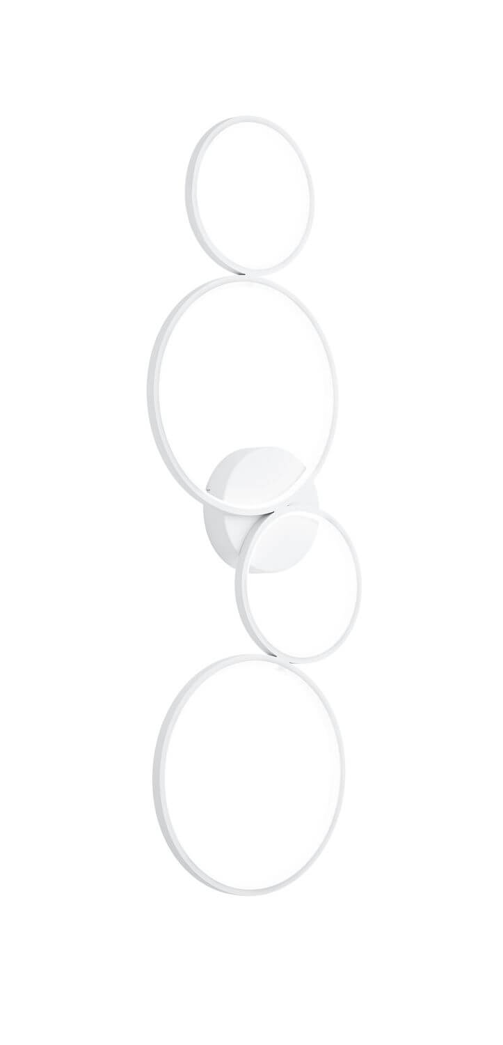 Plafonnier Rondo blanc mat, L 97 cm