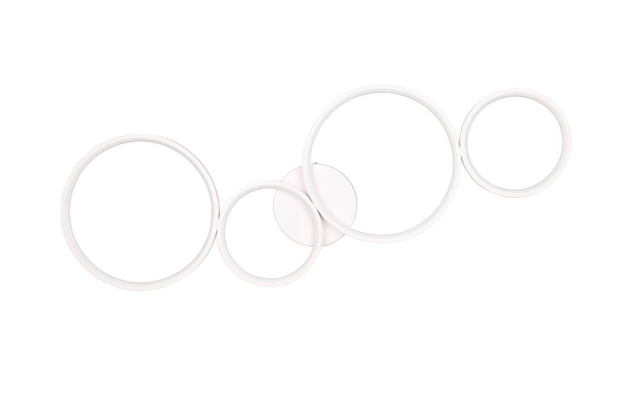 Plafonnier Rondo blanc mat, L 97 cm