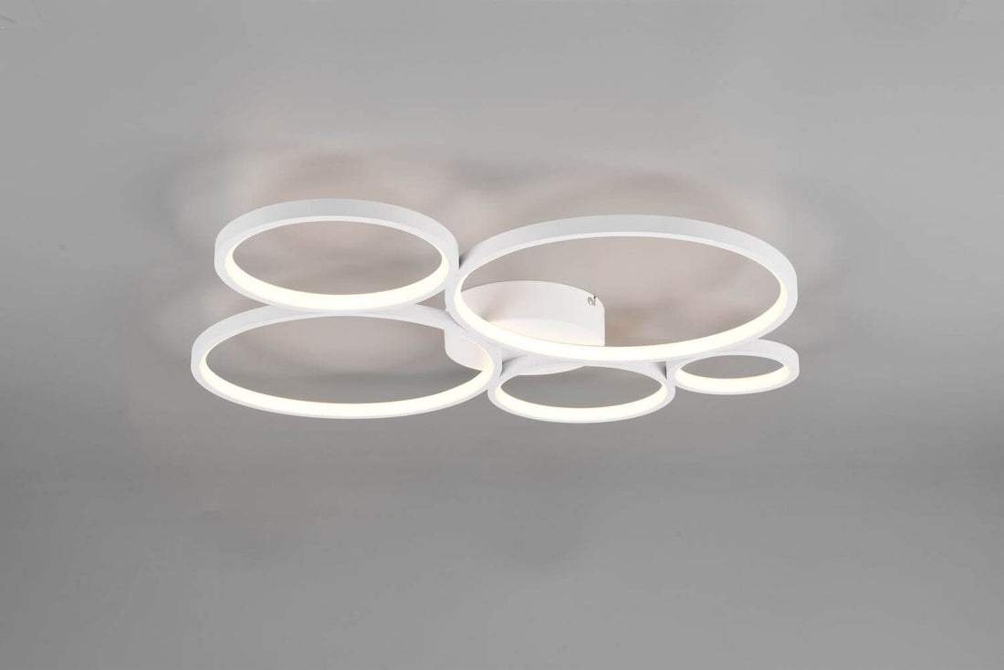 Plafonnier Rondo blanc mat, L 59 cm