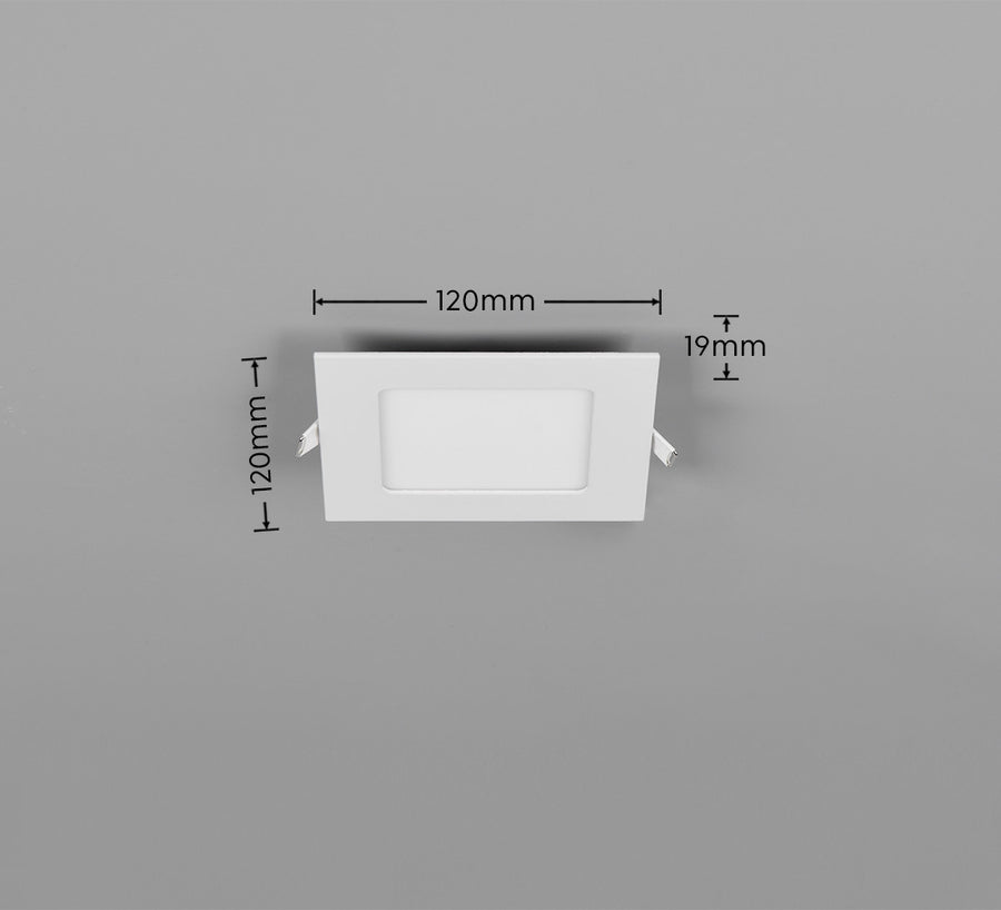 Spot encastrable Kibo blanc mat, L 12 cm