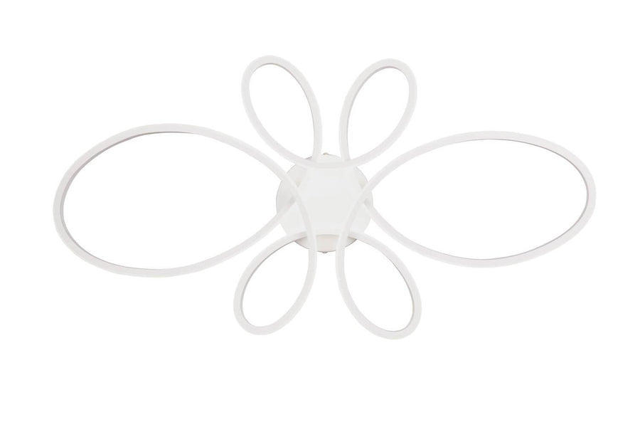 Plafonnier Fly blanc mat, L 83 cm