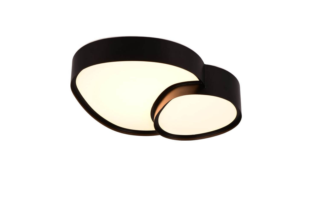 Plafonnier Rise noir mat, L 43,5 cm