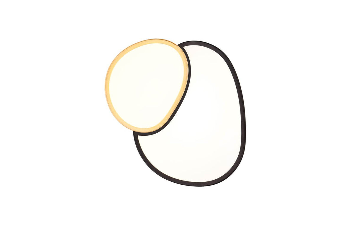 Plafonnier Rise noir et doré, L 43,5 cm