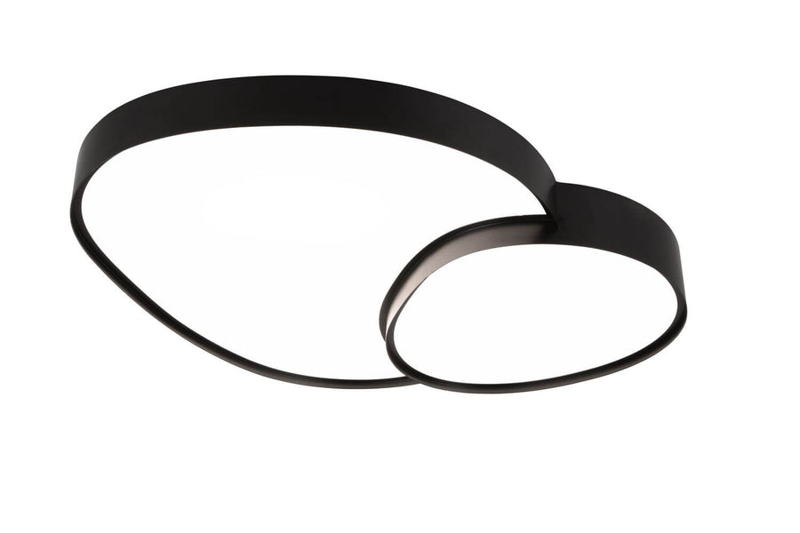 Plafonnier Rise noir mat, L 77 cm
