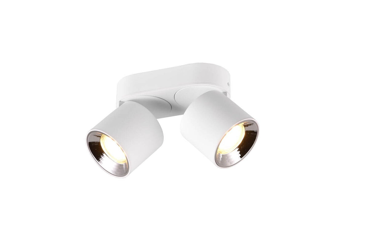 Plafonnier Guayana 2 lumières blanc mat
