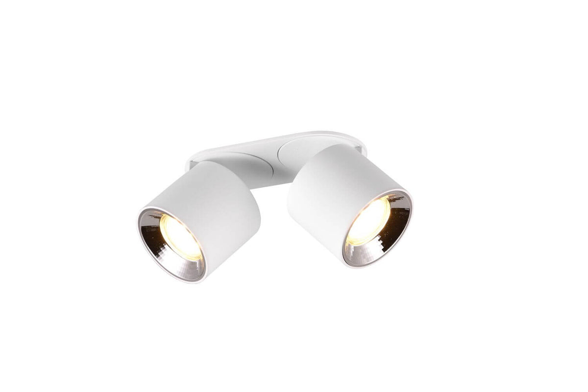 Plafonnier Guayana 2 lumières blanc mat