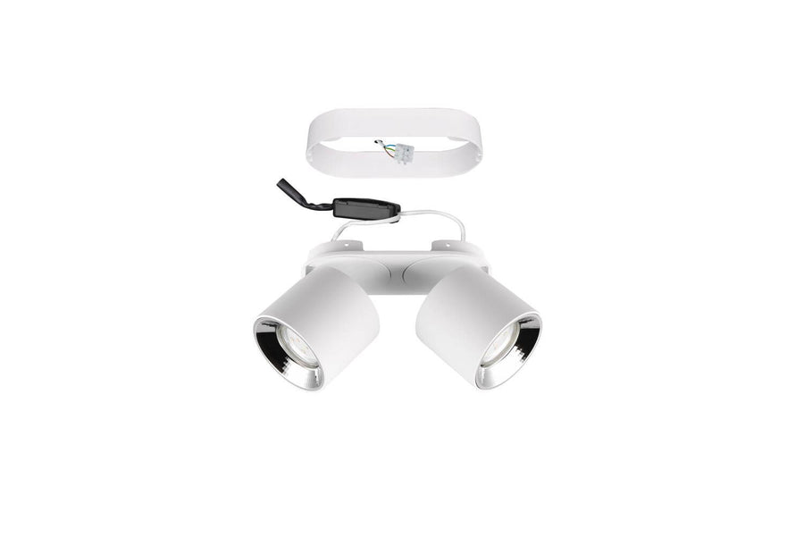 Plafonnier Guayana 2 lumières blanc mat