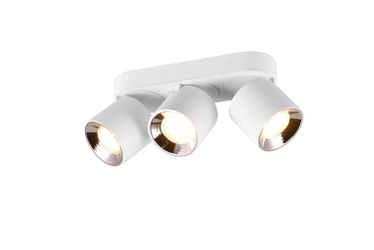 Plafonnier Guayana 3 lumières blanc mat