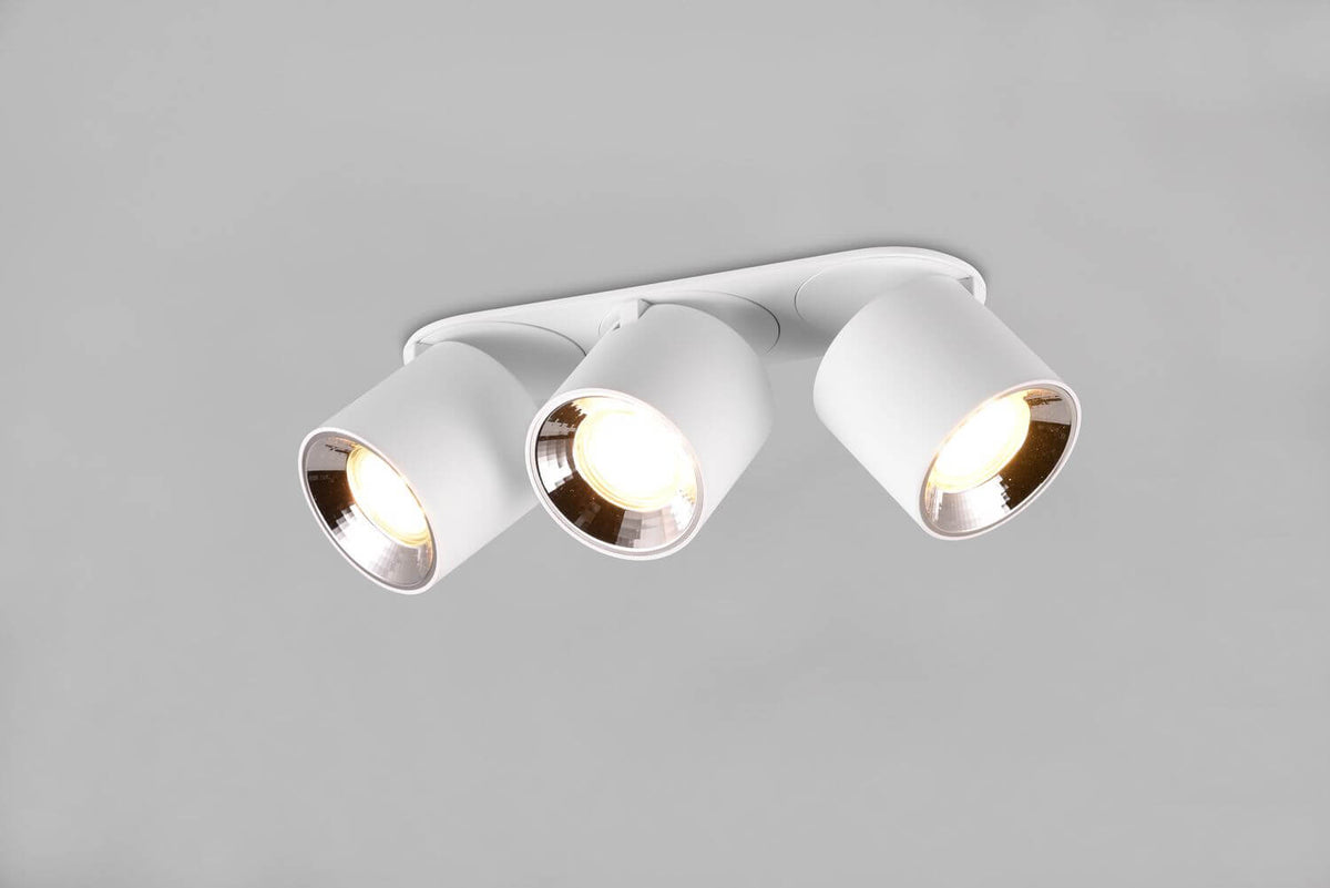 Plafonnier Guayana 3 lumières blanc mat