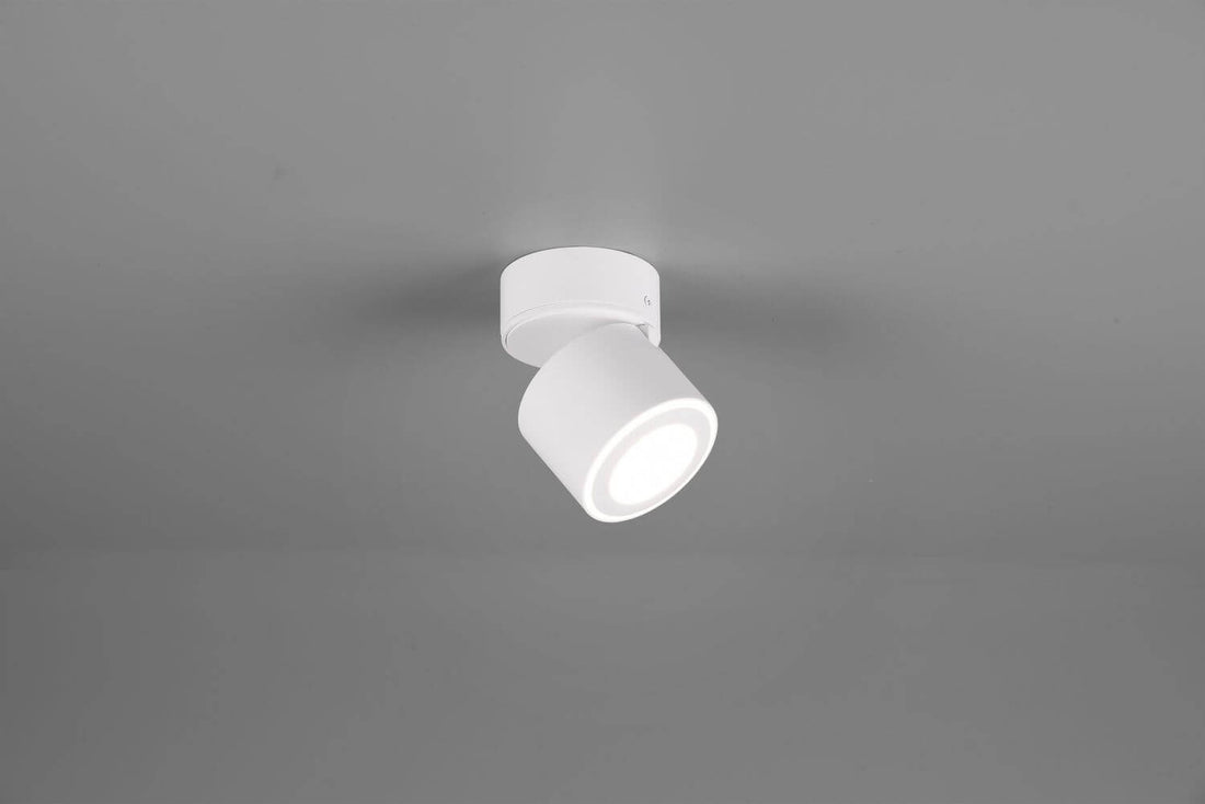 Plafonnier Taurus blanc mat, L 10,9 cm