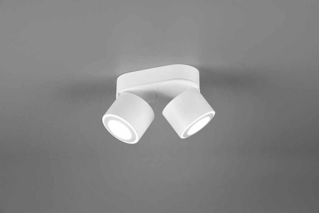 Plafonnier Taurus blanc mat, L 18 cm
