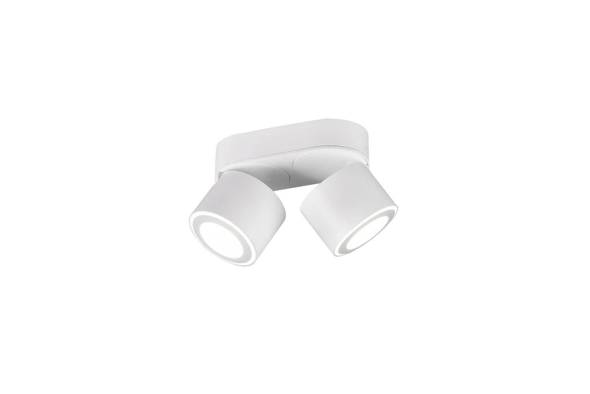 Plafonnier Taurus blanc mat, L 18 cm