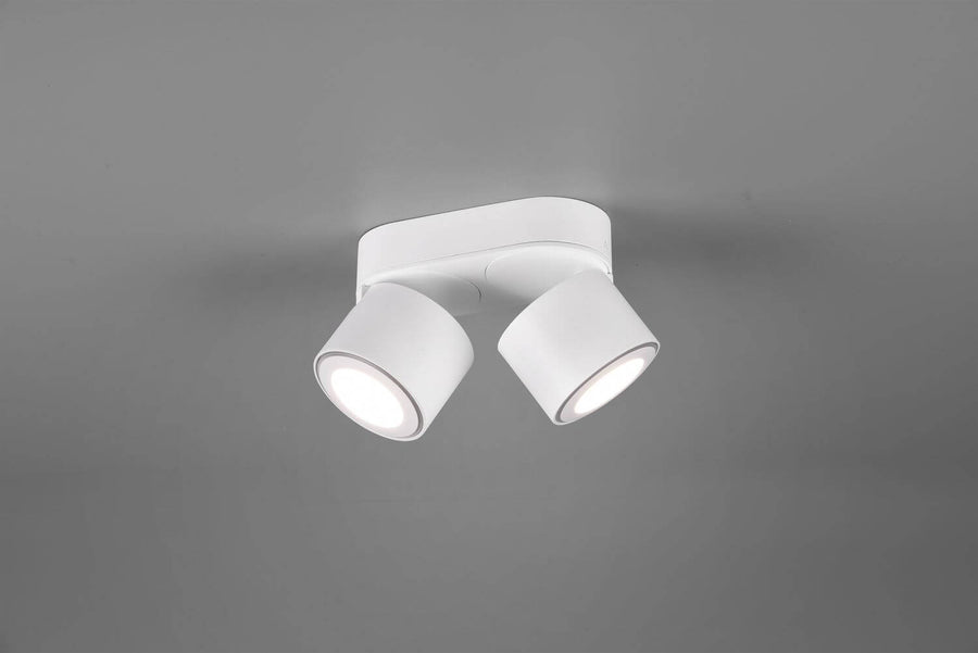 Plafonnier Taurus blanc mat, L 18 cm