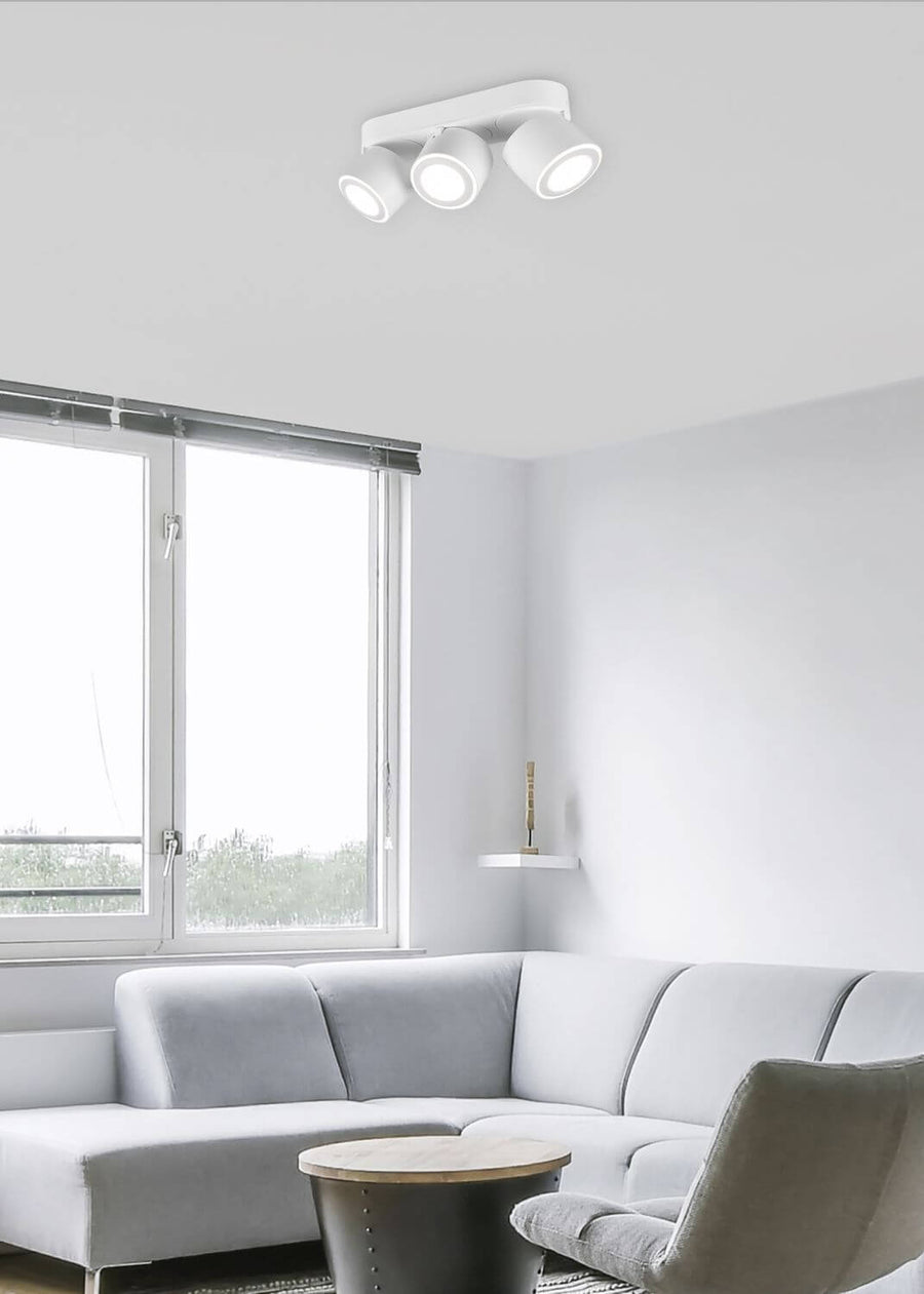 Plafonnier Taurus blanc mat, L 27,3 cm