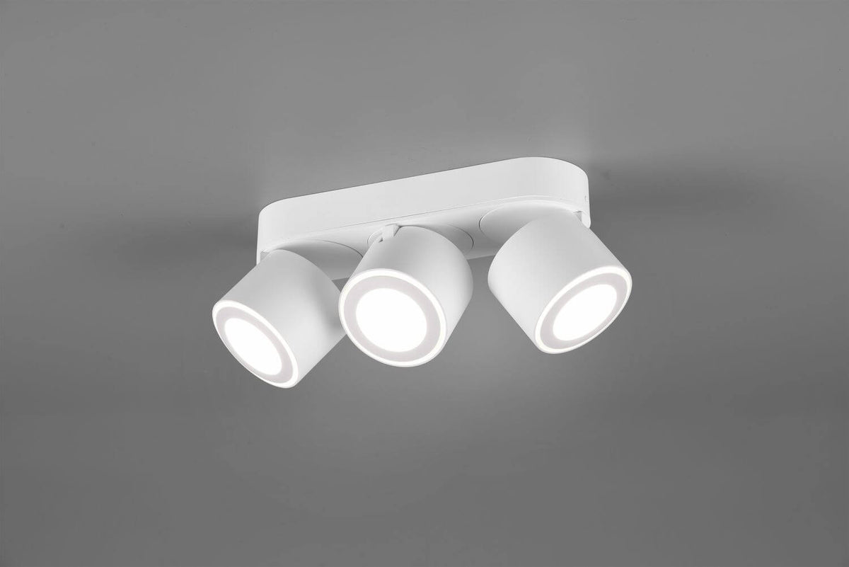 Plafonnier Taurus blanc mat, L 27,3 cm