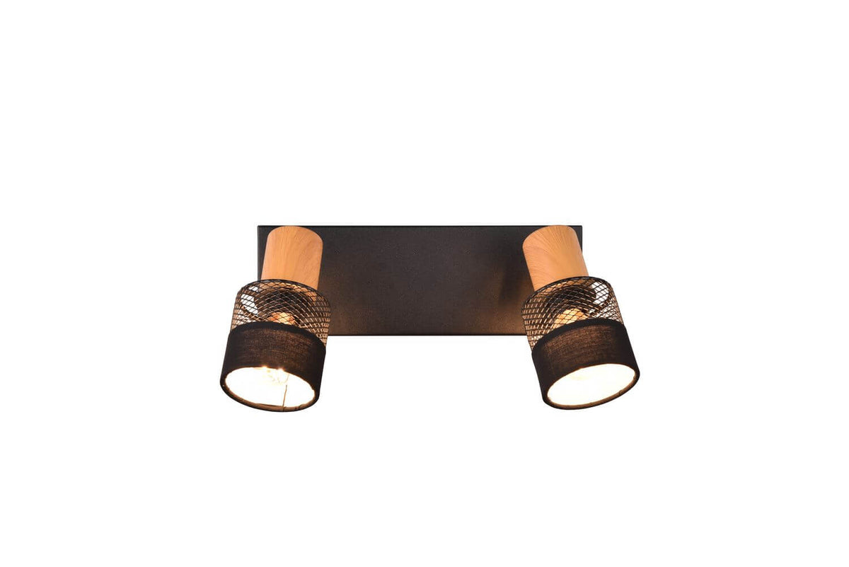 Spot Nandini 2 lumières noir mat