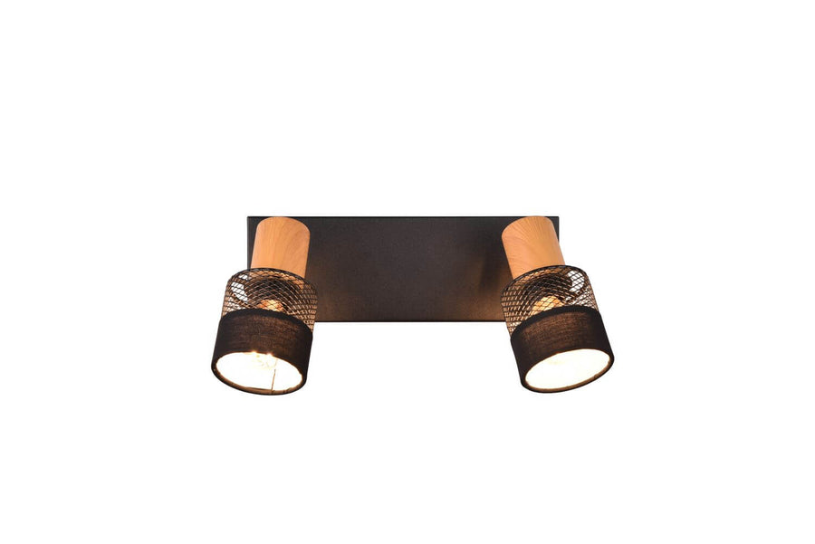 Spot Nandini 2 lumières noir mat