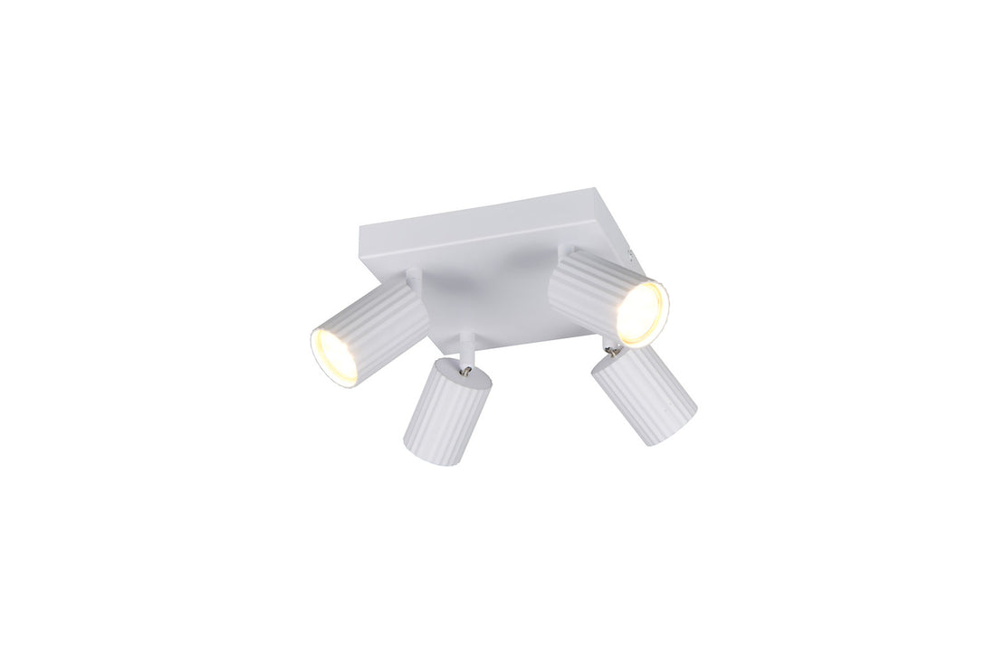 Spot Soka 4 lumières blanc mat