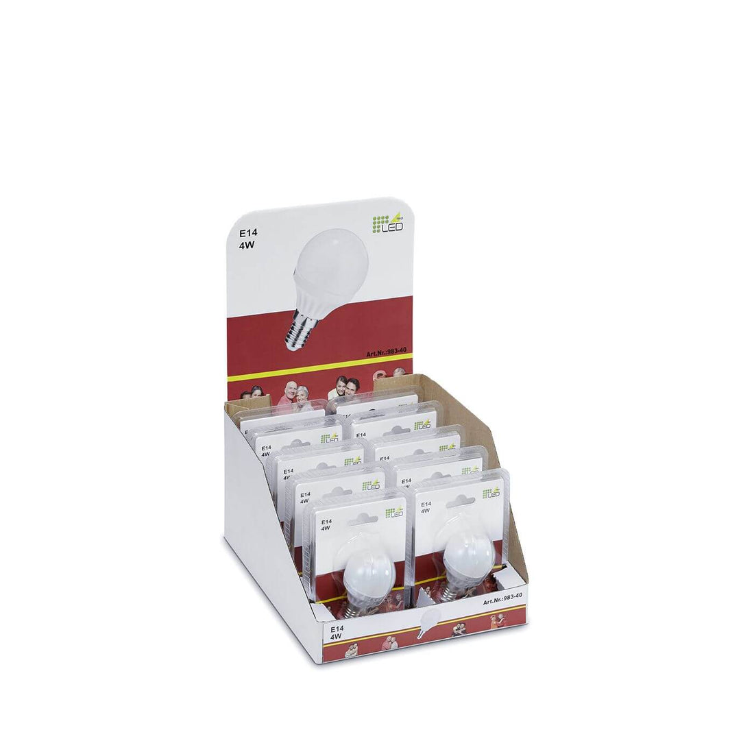 Ampoule LED E14 sphérique blanche, 4 W | Trio