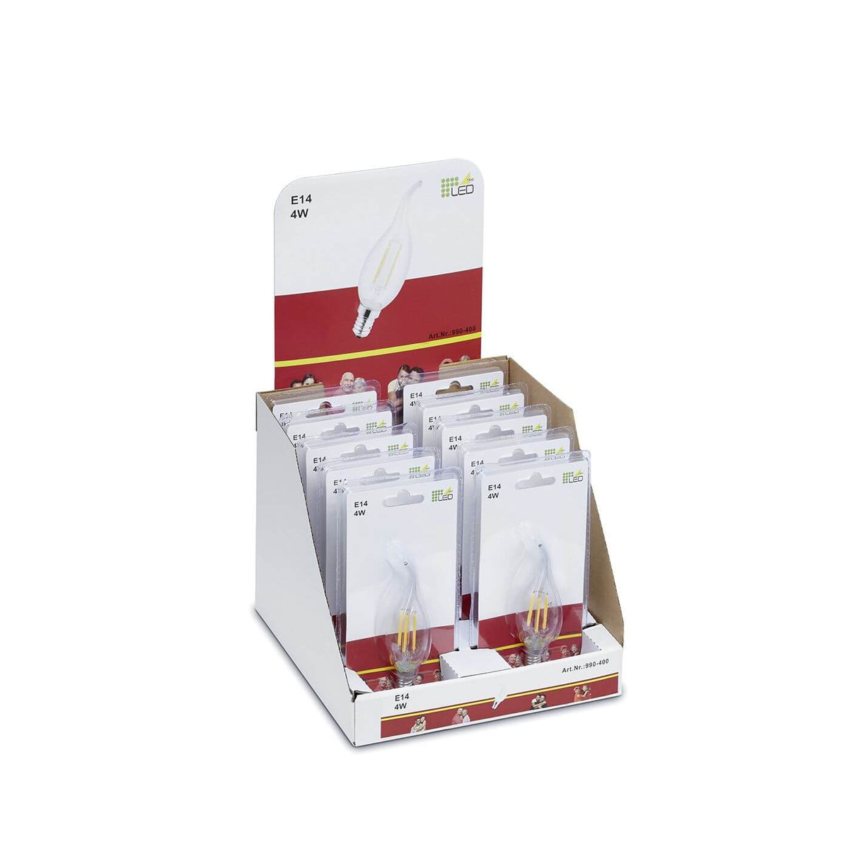 Ampoule LED E14 flamme transparente, 4 W | Trio (990-400)