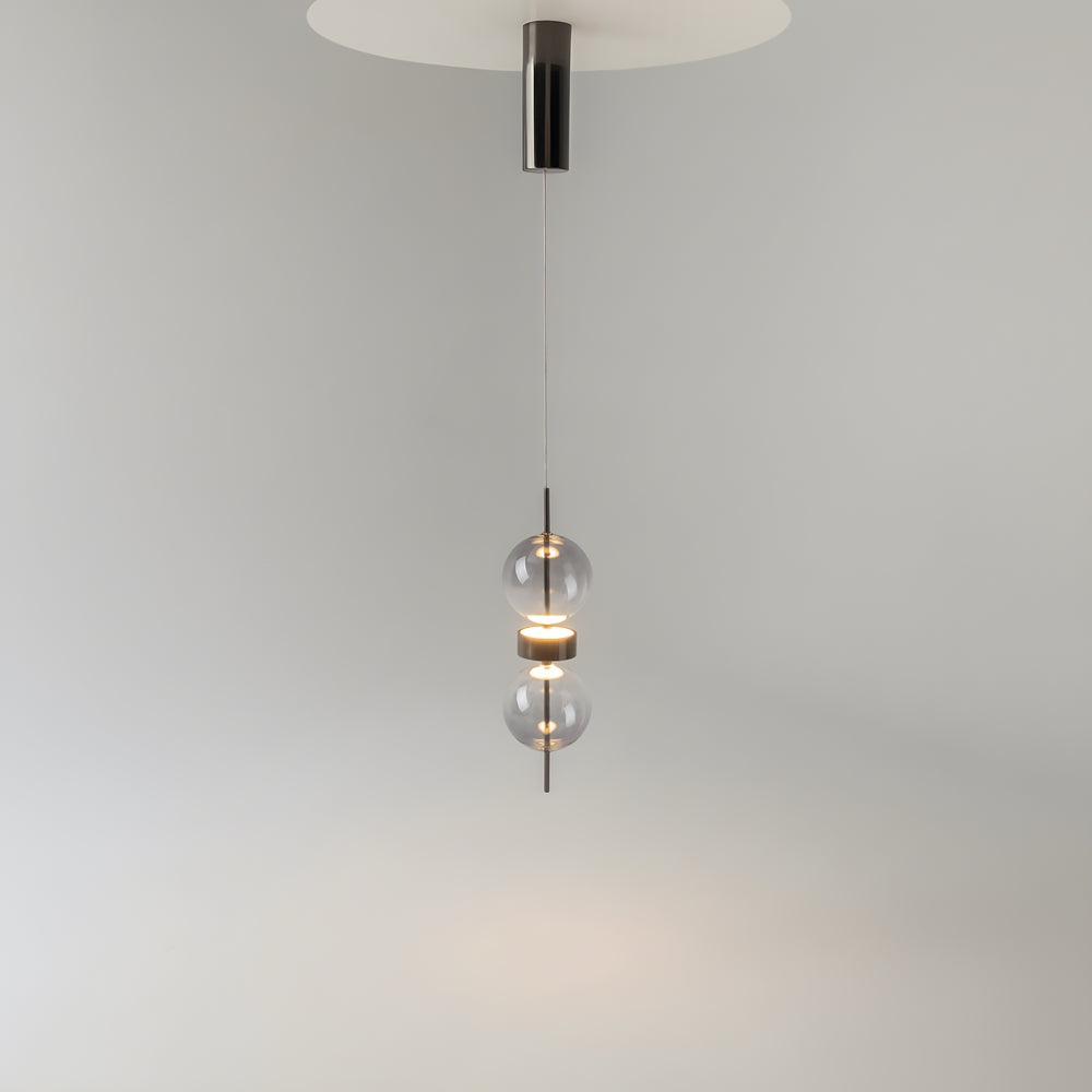Double Moon Suspension luminaire noir