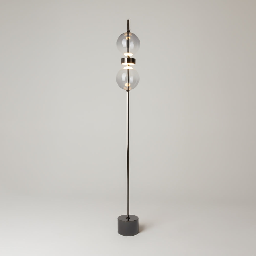 Double Moon Lampadaire noir