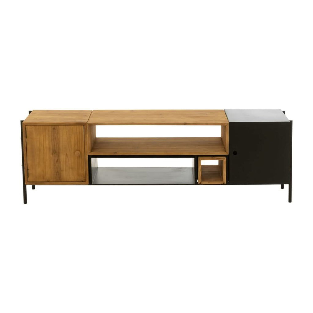 Unité TV Bois Naturel Fer Noir - Designix