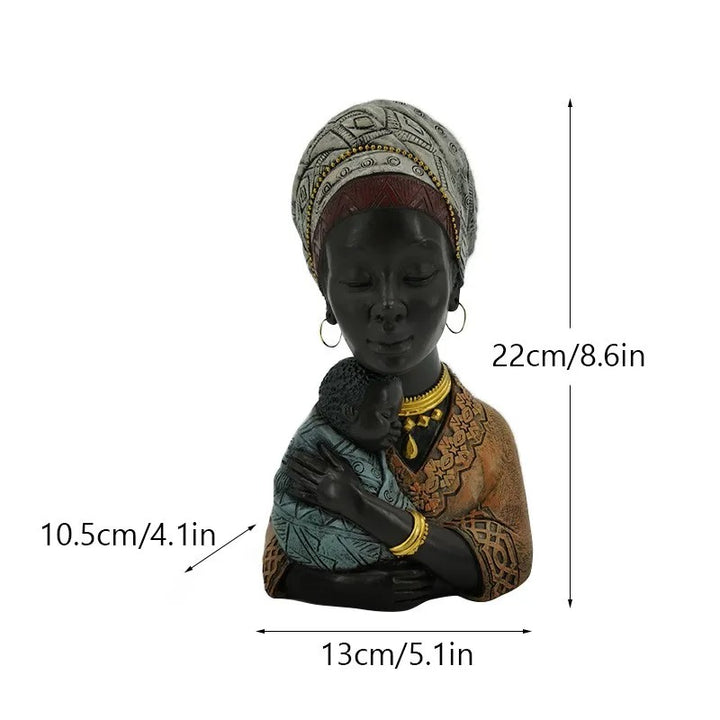 Figurines Africaines Résine Tissu | Oro | Designix - Statuette B   - https://designix.fr