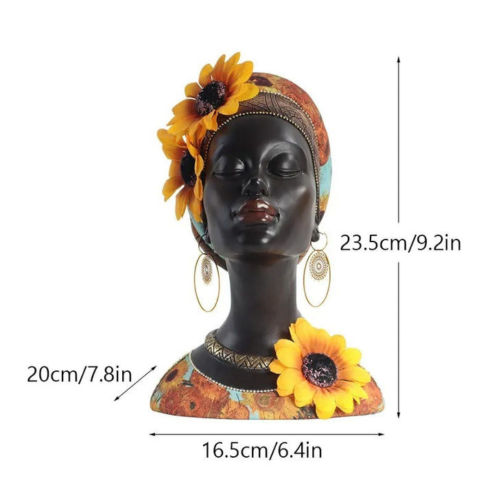 Figurines Africaines Résine Tissu | Oro | Designix - Statuette A   - https://designix.fr