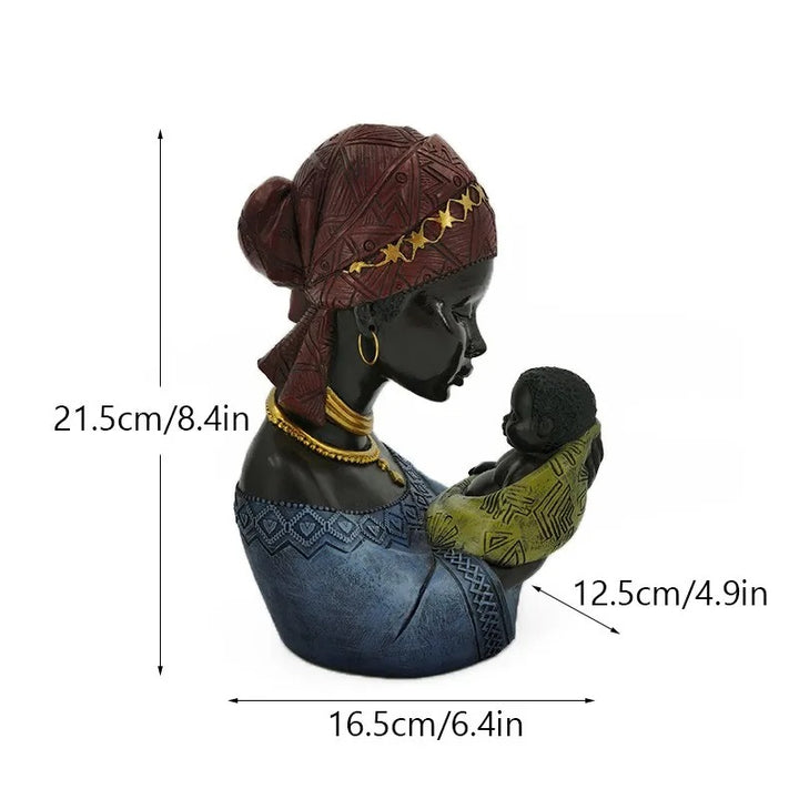 Figurines Africaines Résine Tissu | Oro | Designix - Statuette C   - https://designix.fr