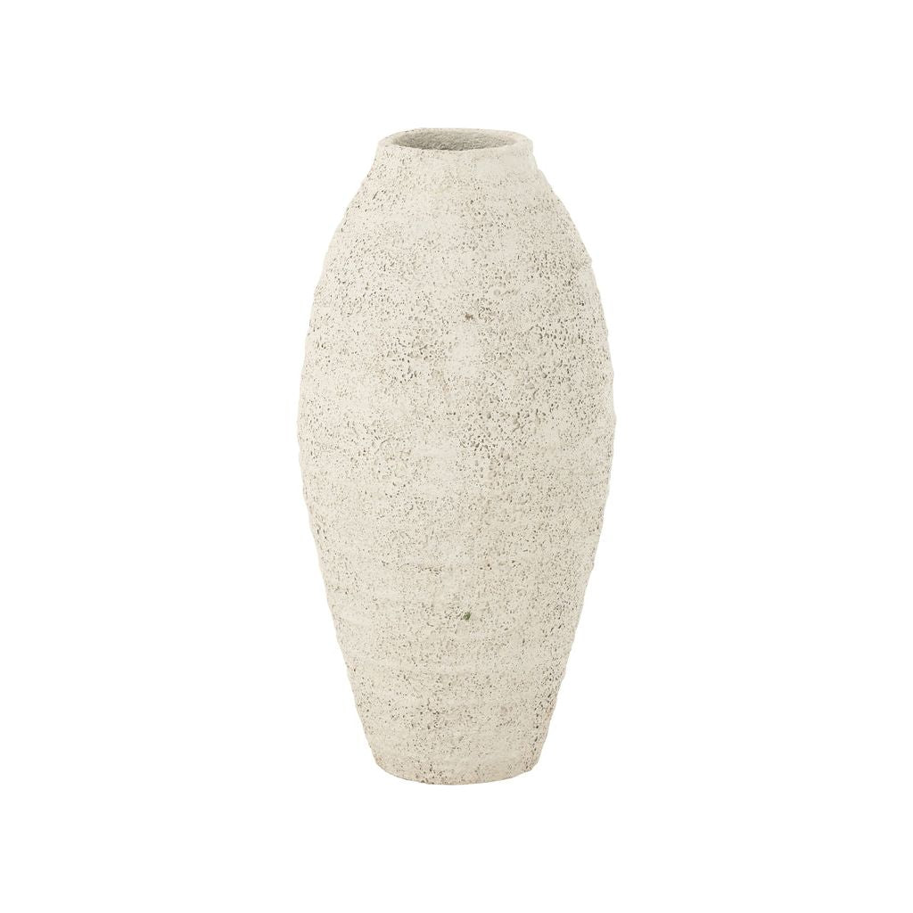 Vase Antique en Ciment Blanc Petit | Designix -     - https://designix.fr