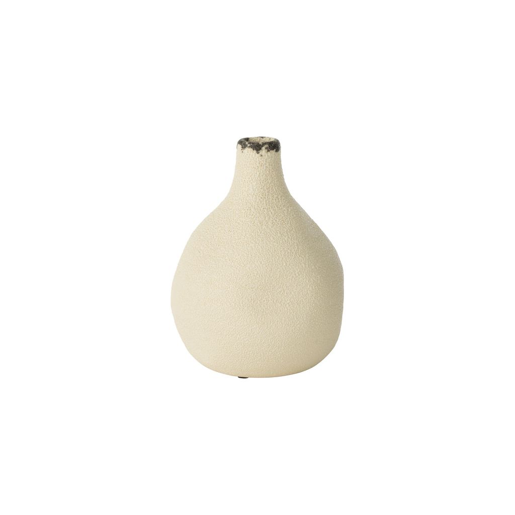 Vase Baie Poire Grès Blanc/Noir | Designix -     - https://designix.fr