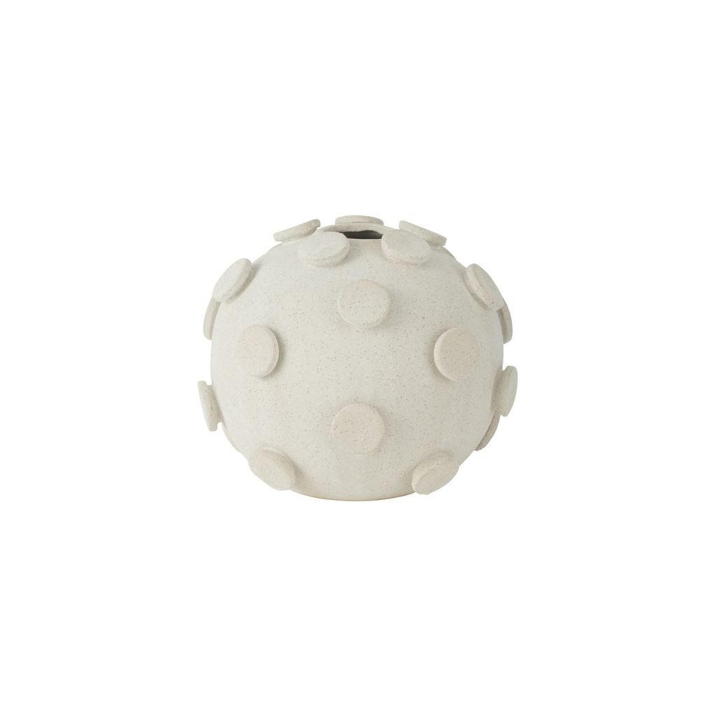 Vase Céramique Blanc Petit à Pois - Designix