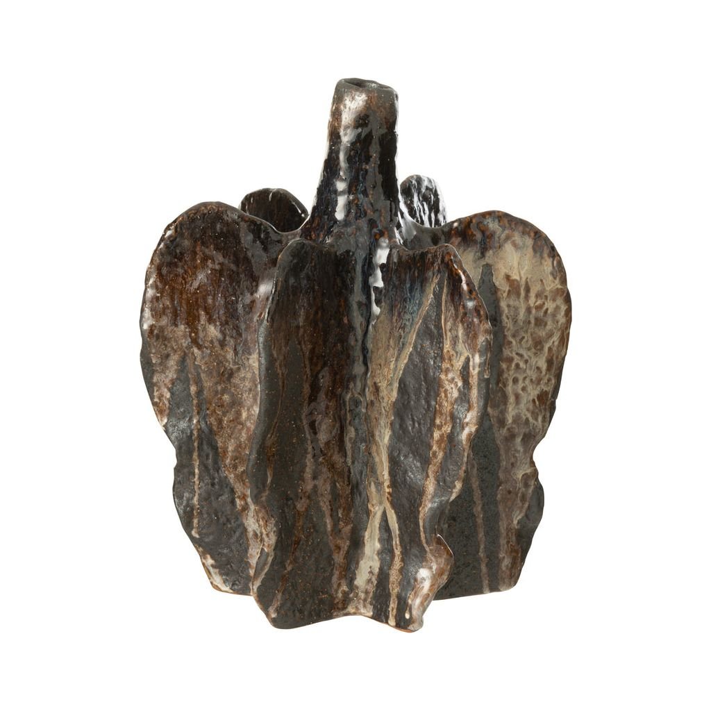 Vase Céramique Marron Noir Grand - Designix