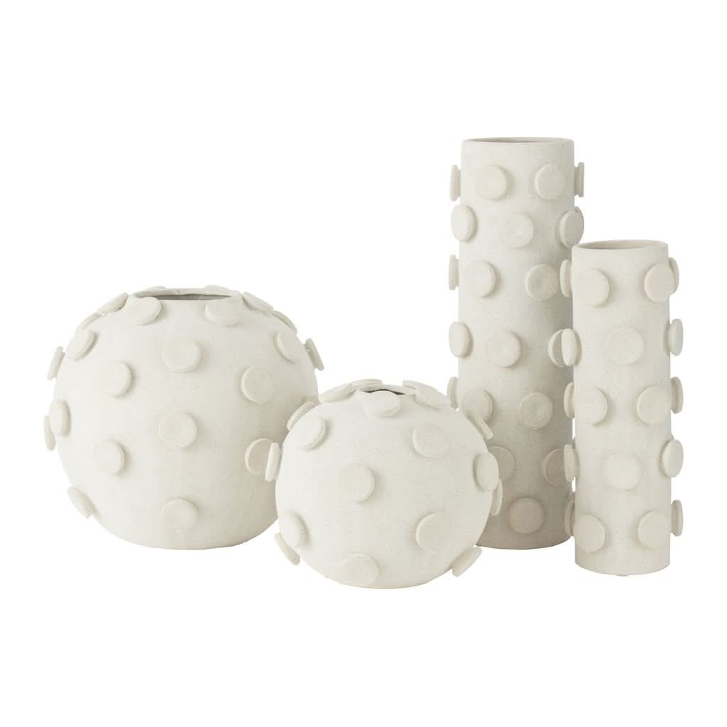 Vase En Céramique À Pois Blanc - Designix