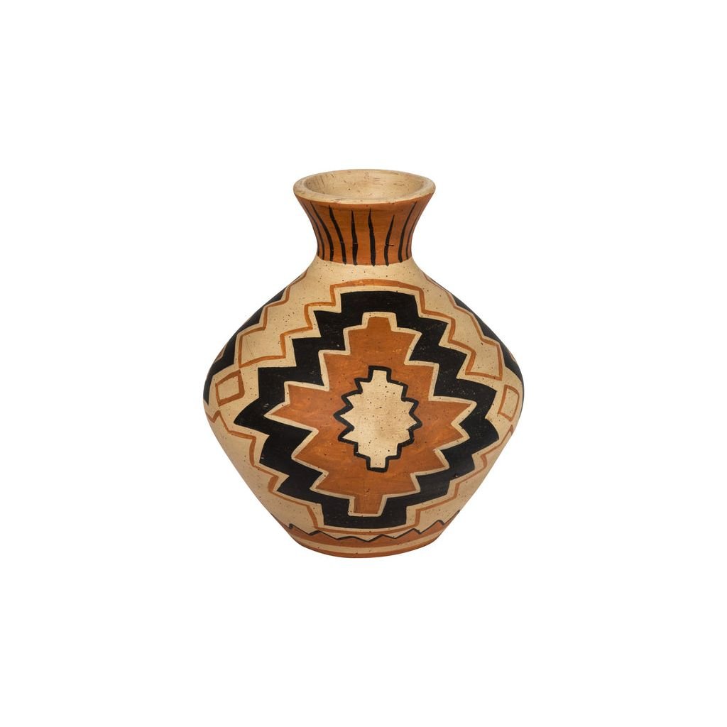 Vase Ethnique Petit En Terre Cuite - Designix