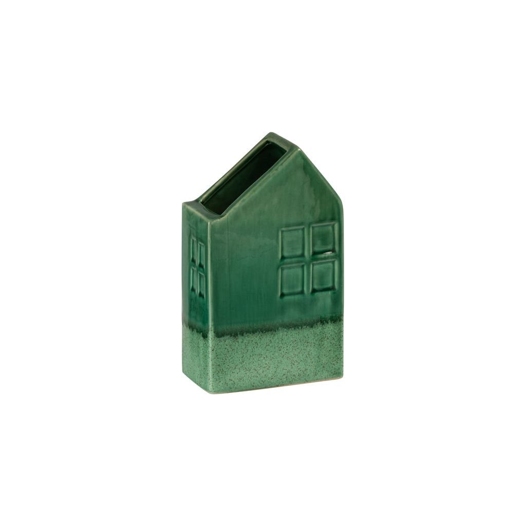 Vase Faïence Verte Maison - Designix