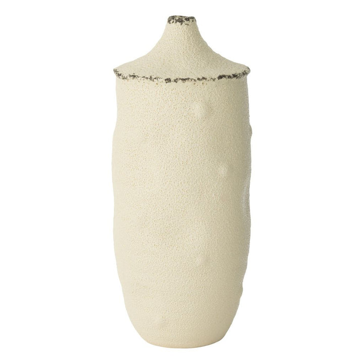 Vase Grand Grès Blanc Noir - Designix