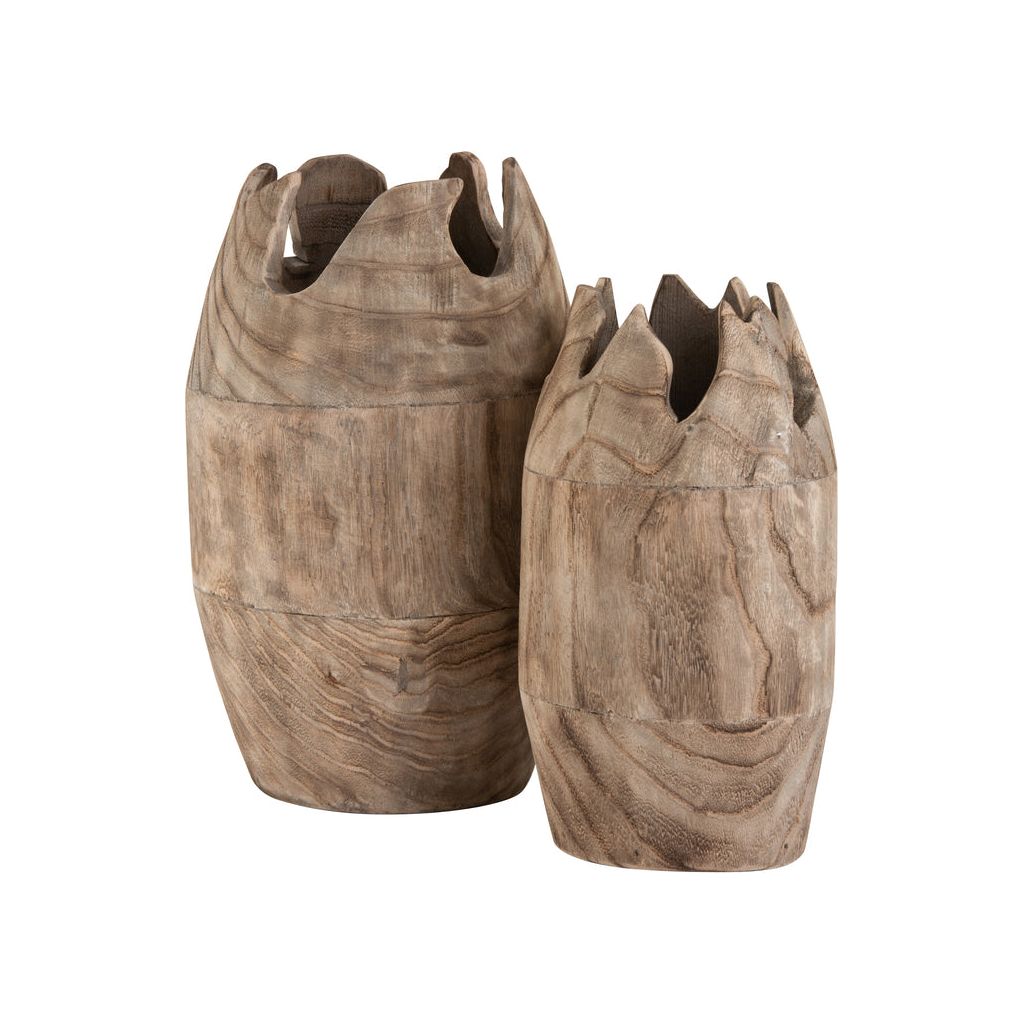 Vase en bois naturel irrégulier petit | Designix -     - https://designix.fr