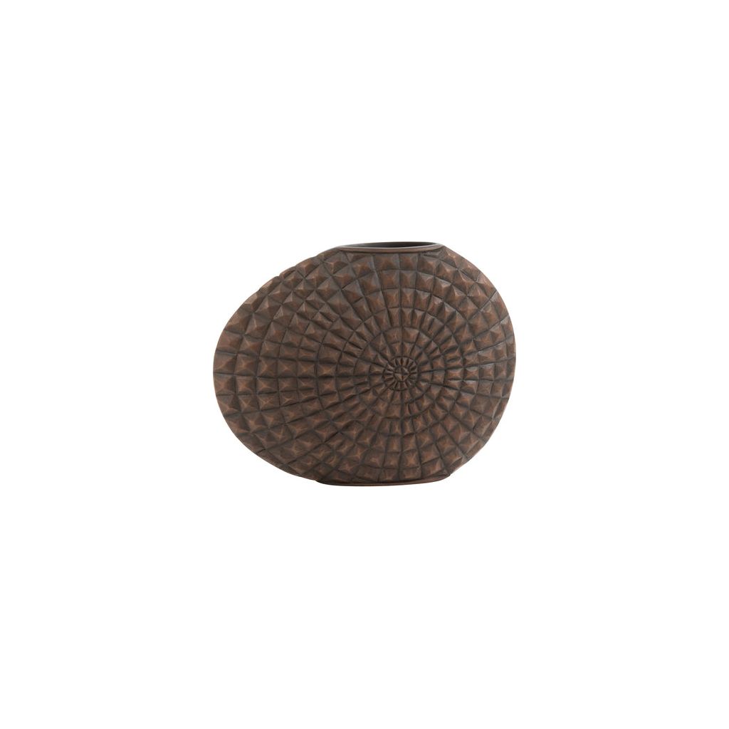 Vase Relief Poly Brown | Designix -     - https://designix.fr