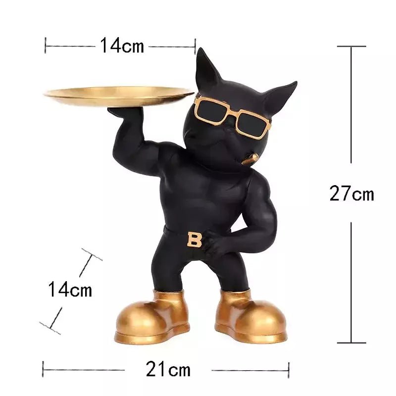 Vide Poche Bulldog Loubard | Garde du Trésor - Designix Vide poche Noir