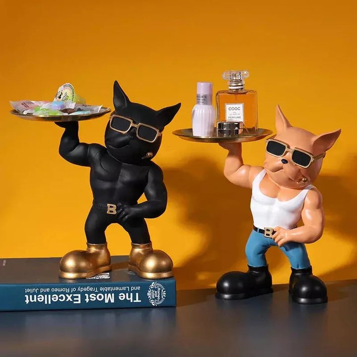 Vide Poche Bulldog Loubard | Garde du Trésor - Designix Vide poche Noir