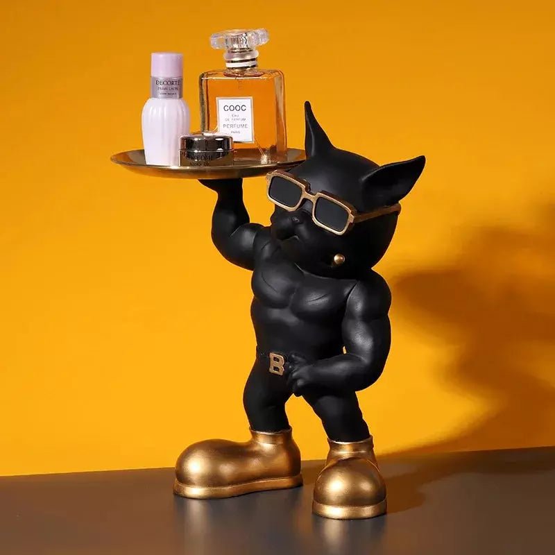 Vide Poche Bulldog Loubard | Garde du Trésor - Designix Vide poche Noir