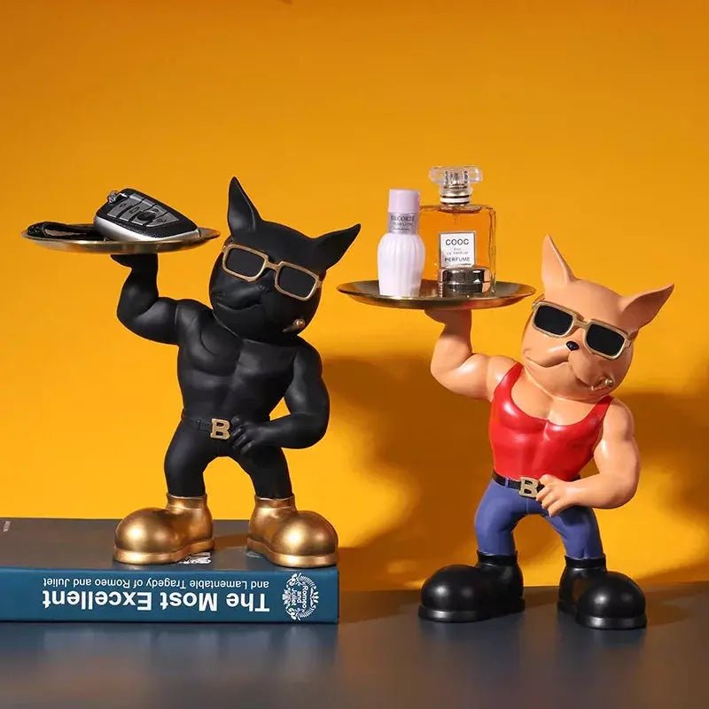 Vide Poche Bulldog Loubard | Garde du Trésor - Designix Vide poche Noir