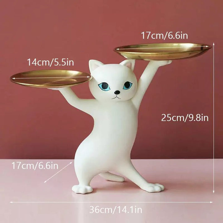 Vide Poche Figurines Chat | Hego - Designix Vide poche Blanc