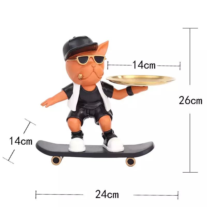 Vide poches Bouledogue Skaters | SkateVibes - Designix Vide poche Blanc