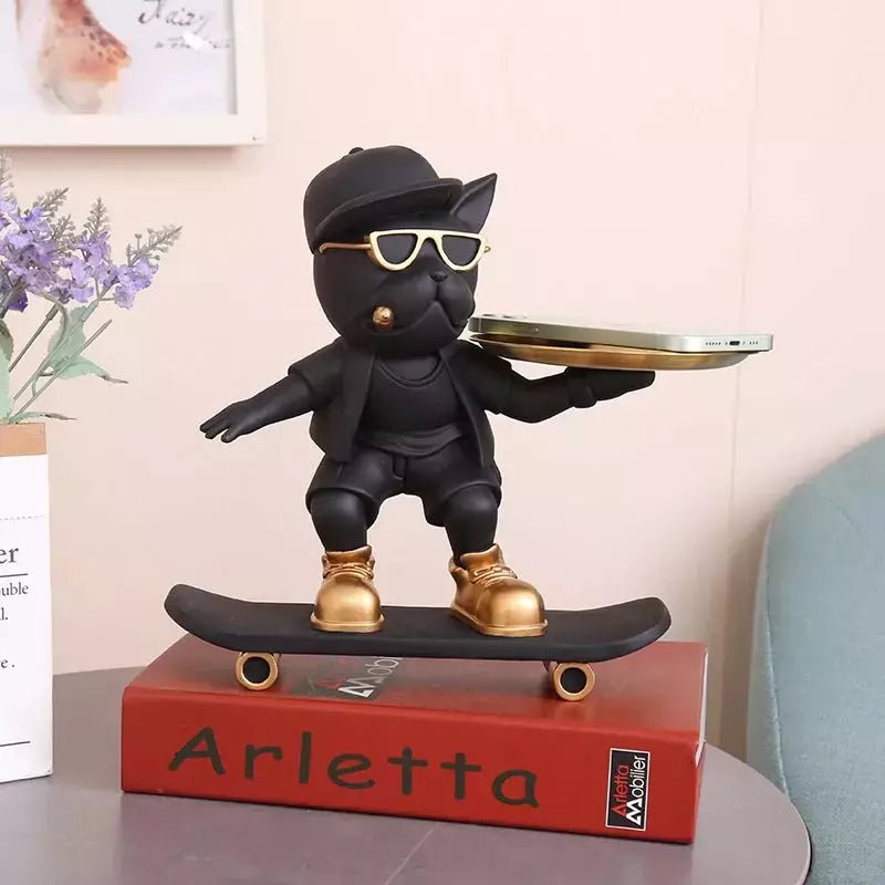 Vide poches Bouledogue Skaters | SkateVibes - Designix Vide poche Noir