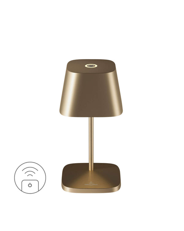 Lampe extérieure Neapel RC dorée, L 20 cm