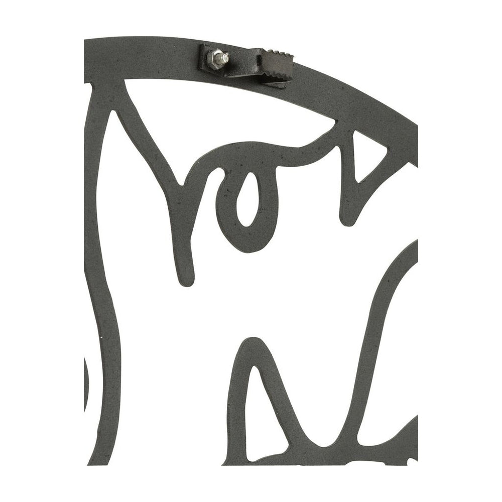 Visage Montre Métal Noir Grand - Designix