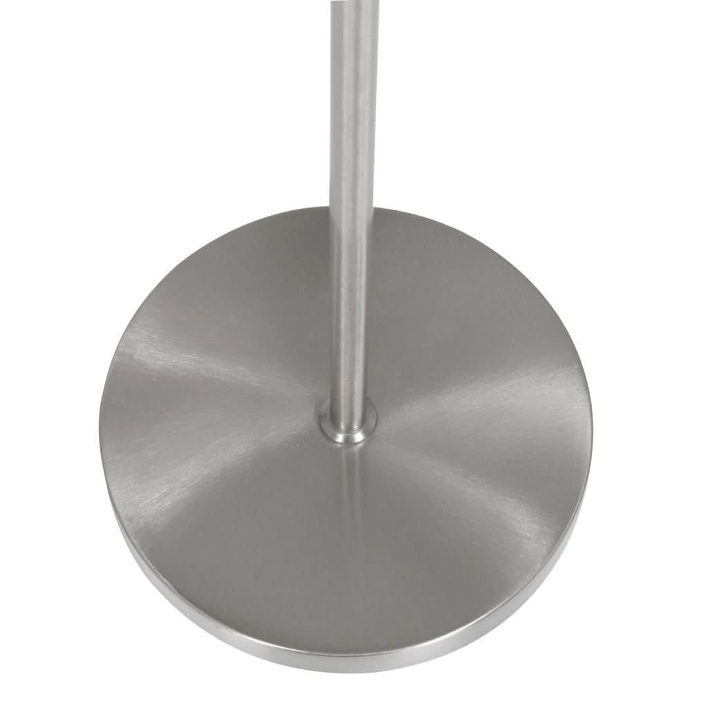 Base ronde en acier brossé du lampadaire droit Noor | Designix
